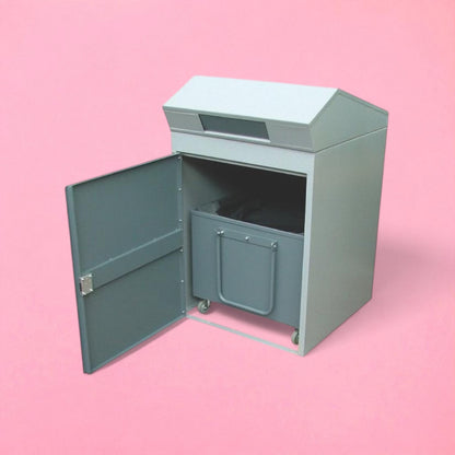 2 part metal book returns bin