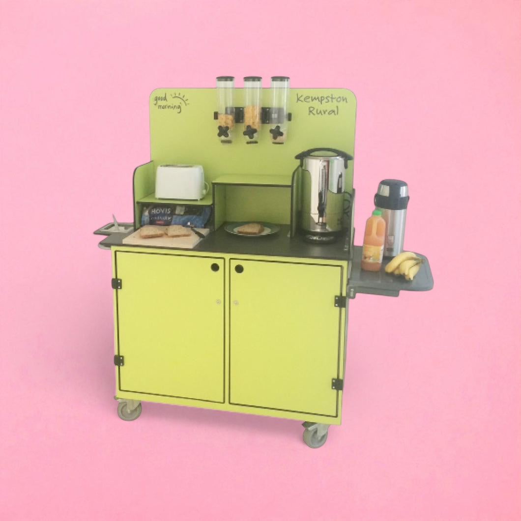 Aqua smart breakfast club trolley with doors