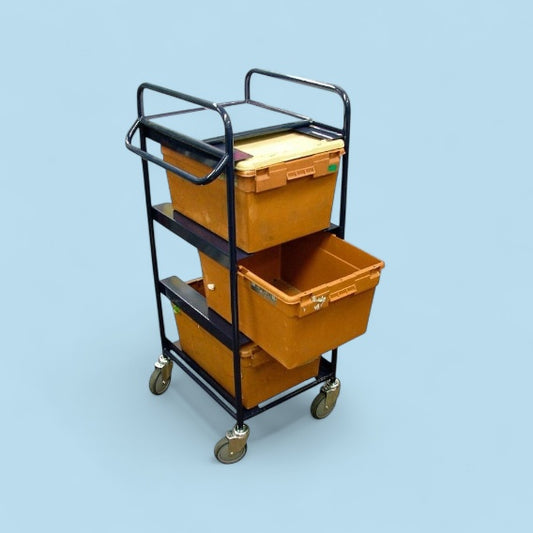 3 tote box trolley