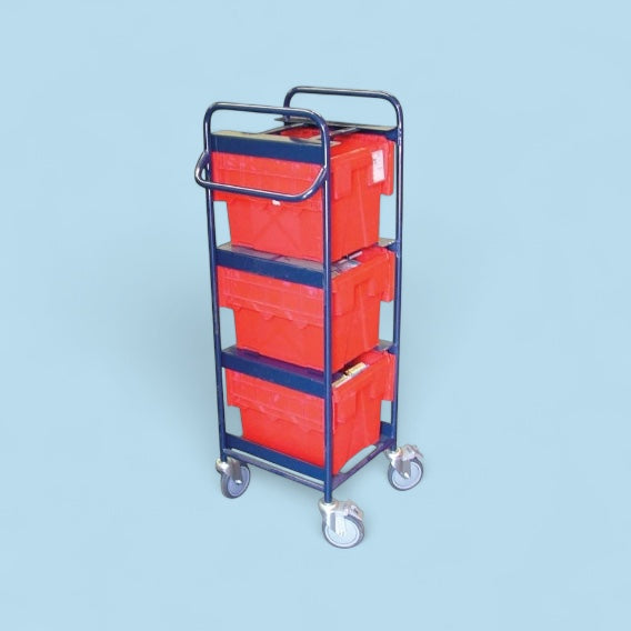 4 box mild steel trolley