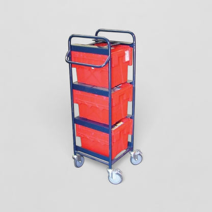 4 box mild steel trolley