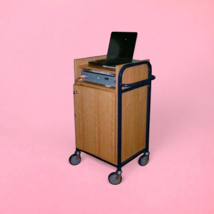 Laptop and projector trolley cupboard unit