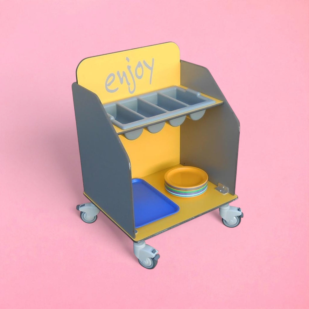 Aqua smart cutlery and tray trolley