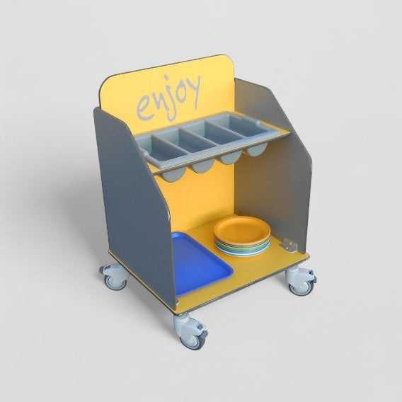 Aqua smart cutlery and tray trolley
