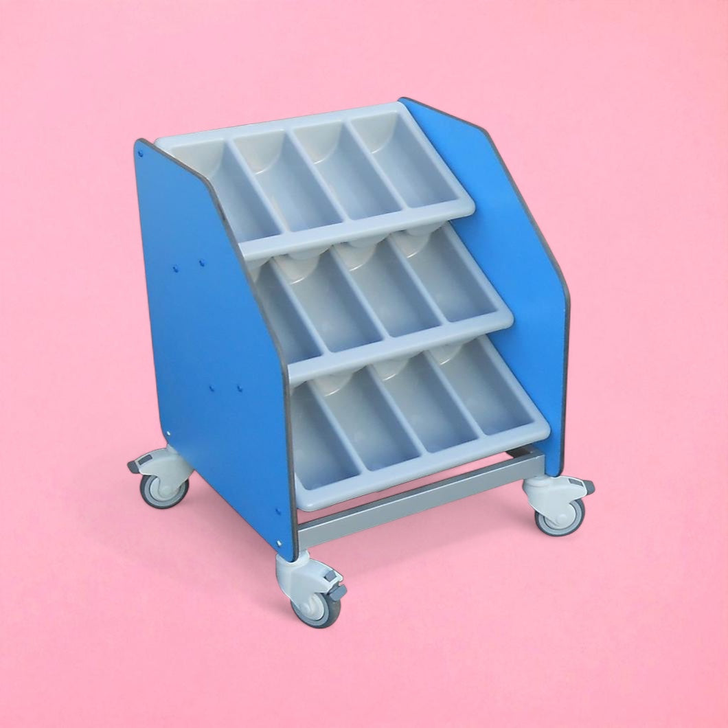 Aqua smart three tier cutlery trolley