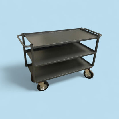 3 flat shelf trolley
