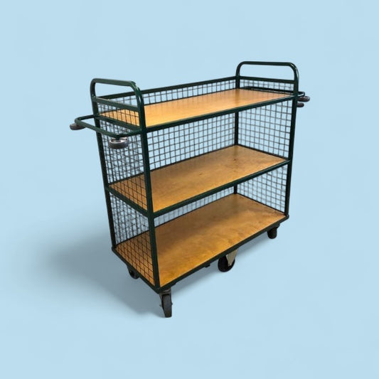 3 shelf trolley with mesh