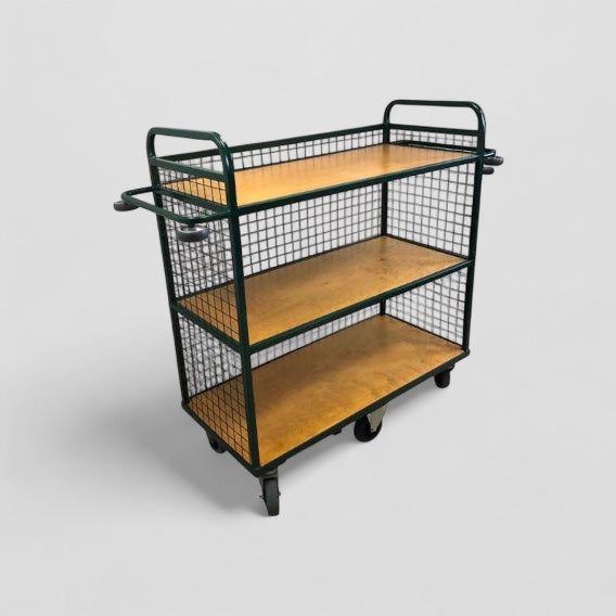 3 shelf trolley with mesh