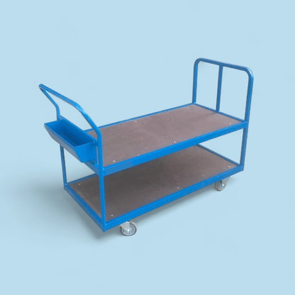 2 shelf flat bed trolley