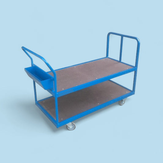 2 shelf flat bed trolley