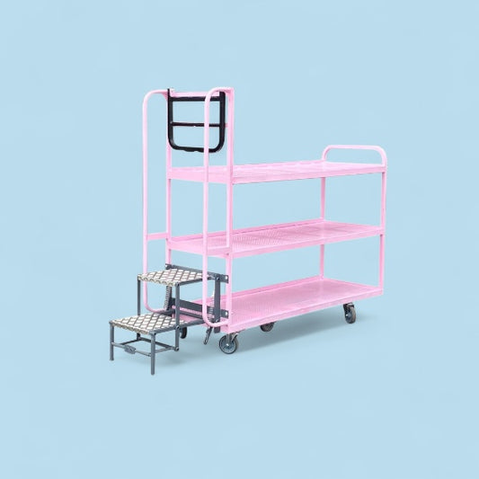 Large warehouse step trolley