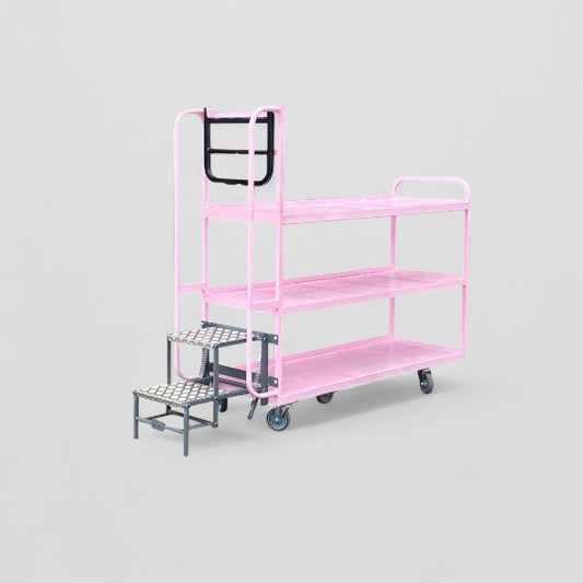 Large warehouse step trolley