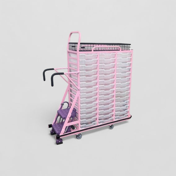 Large drawer step trolley