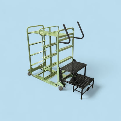 Compact ecommerce step trolley
