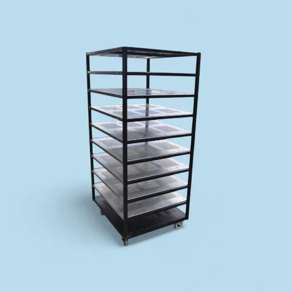 10 shelf clipping trolley