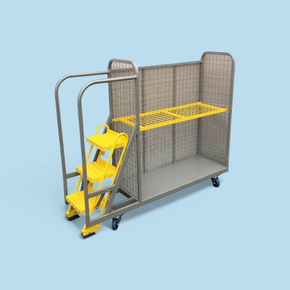Large cage step trolley