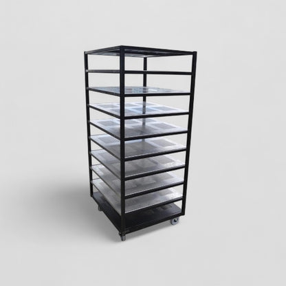 10 shelf clipping trolley