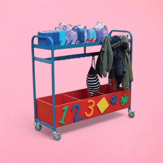 Multipurpose cloakroom trolley