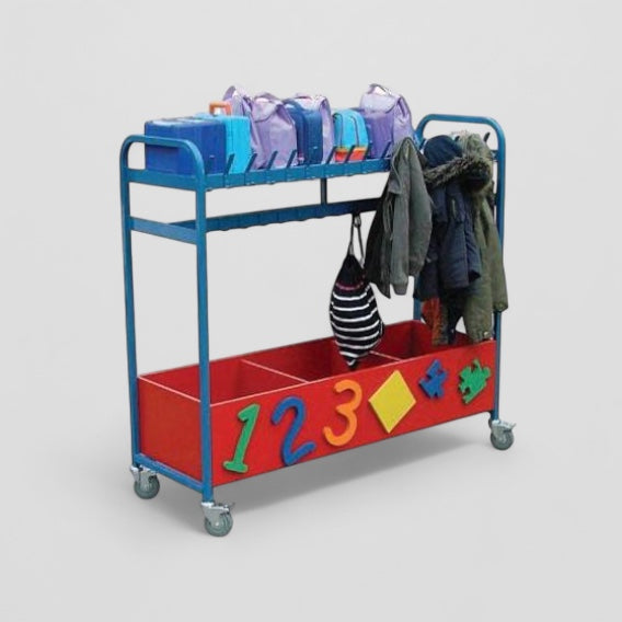 Multipurpose cloakroom trolley