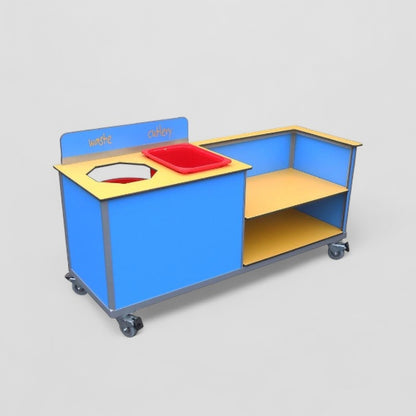 Aqua smart twin tray trolley