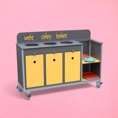 Medium aqua smart clearing trolley