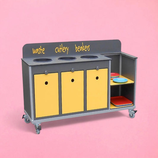 Medium aqua smart clearing trolley