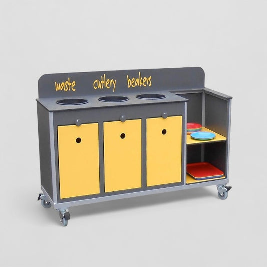 Medium aqua smart clearing trolley