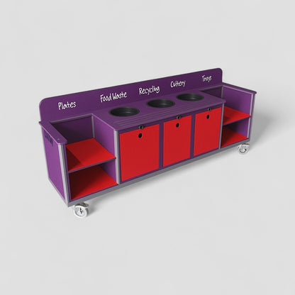 Large aqua smart clearing trolley - Primary School Height