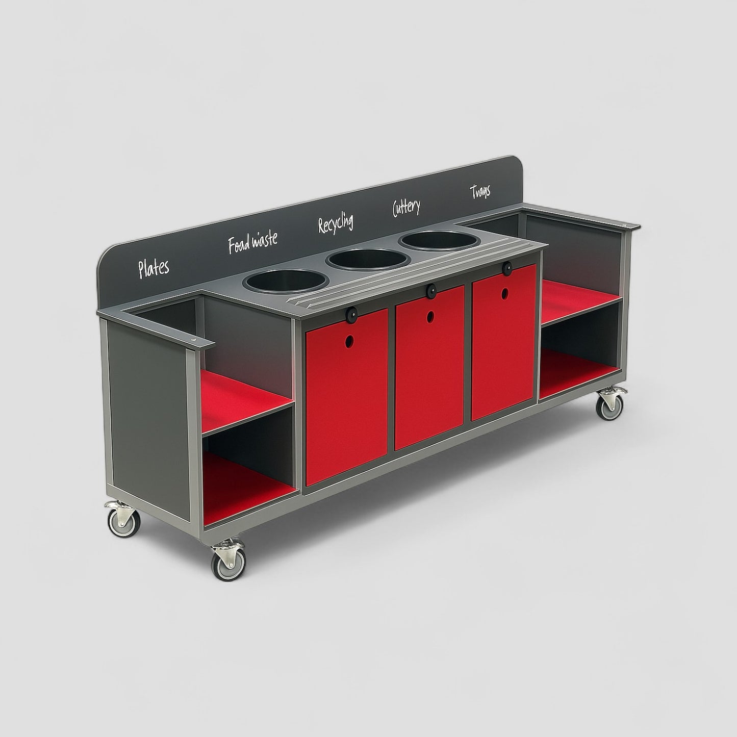 Large aqua smart clearing trolley - Primary School Height