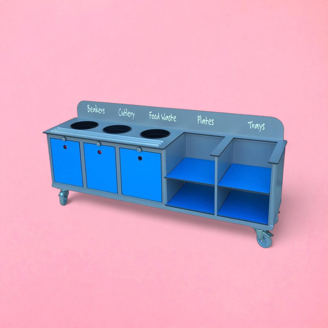 Large aqua smart clearing trolley