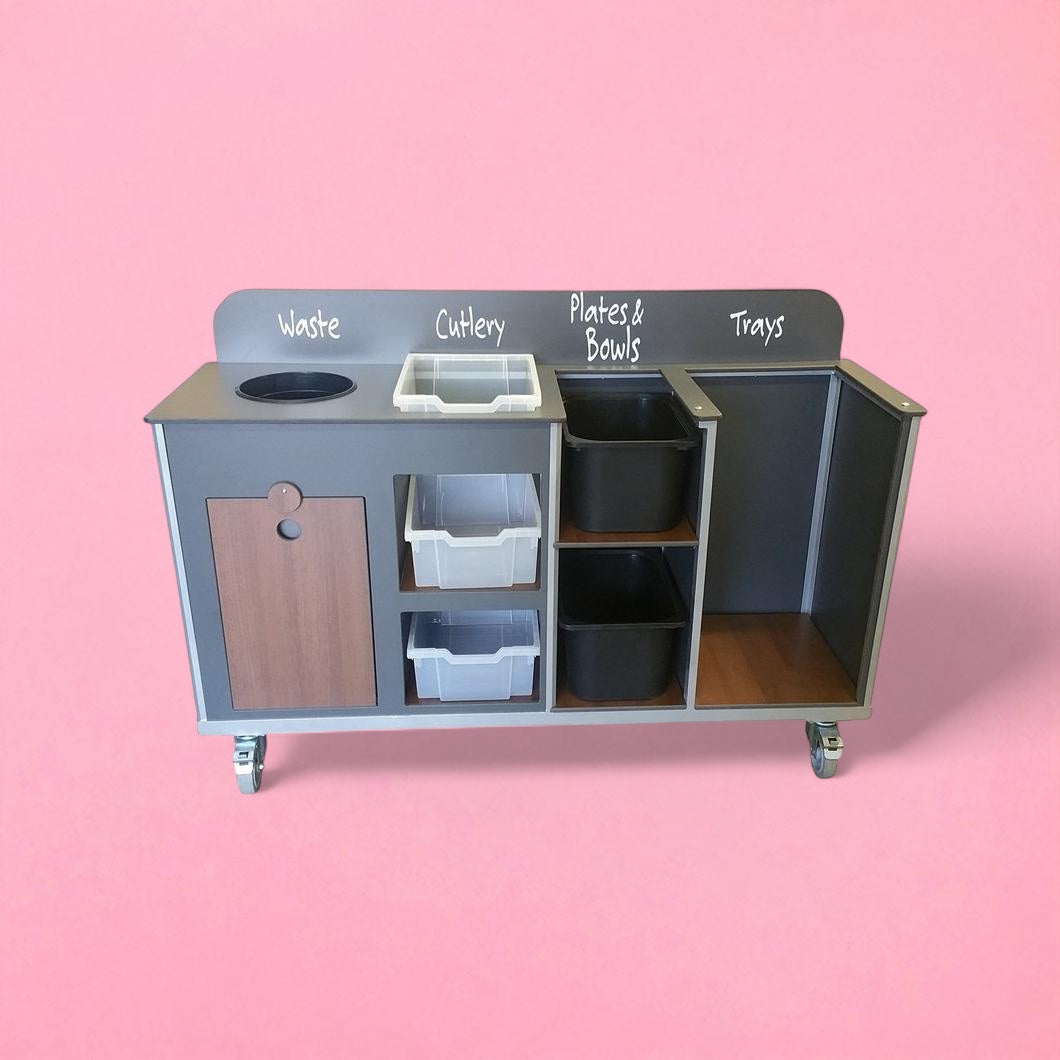 Aqua smart space saving compact clearing trolley