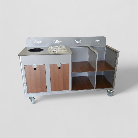 Aqua smart twin tray clearing trolley