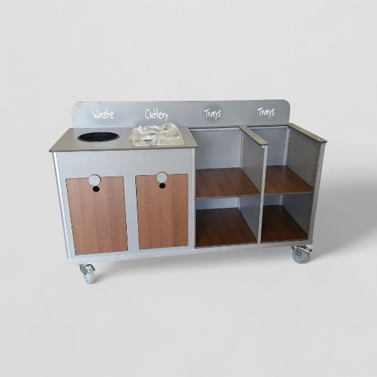 Aqua smart twin tray clearing trolley