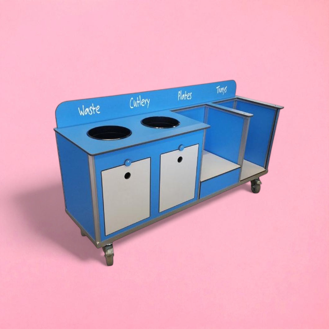 Medium aqua smart clearing trolley