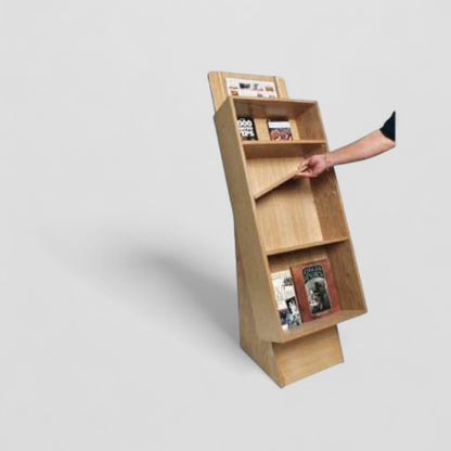 Wood finish display unit