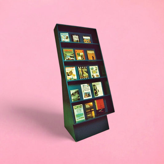 5 shelf book display stand
