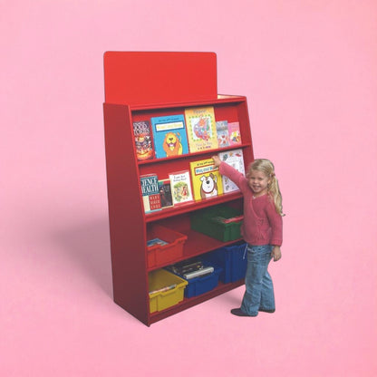 4 shelf book display & storage unit