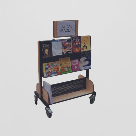 Small book display trolley