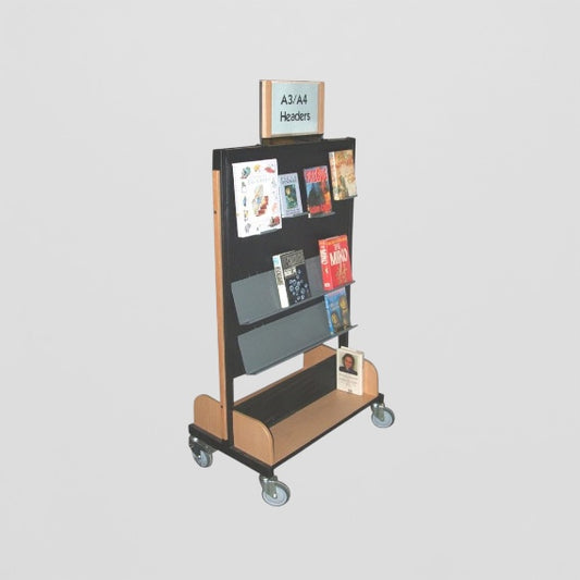 Large book display trolley