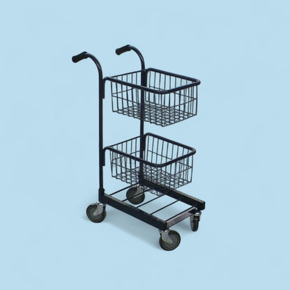 Two shelf basket trolley