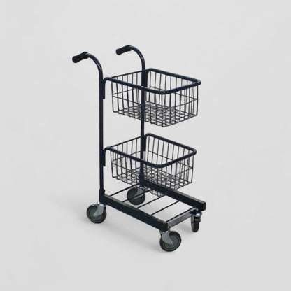 Two shelf basket trolley