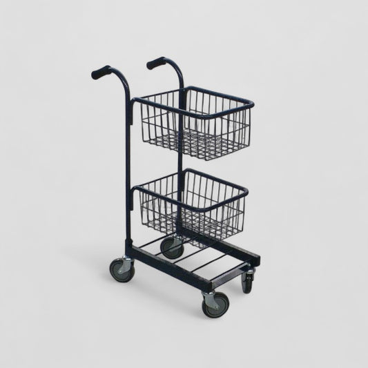 Two shelf basket trolley