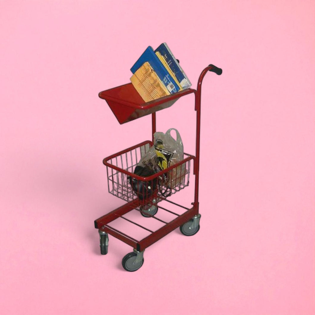 Book shelf and basket trolley