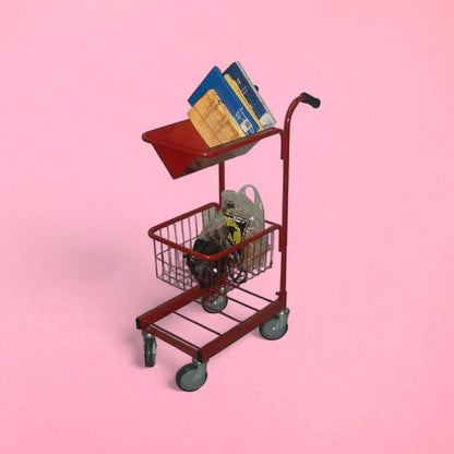 Book shelf and basket trolley