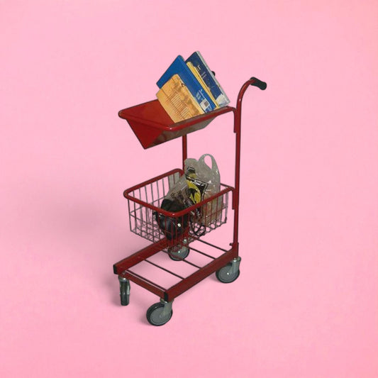 Book shelf and basket trolley