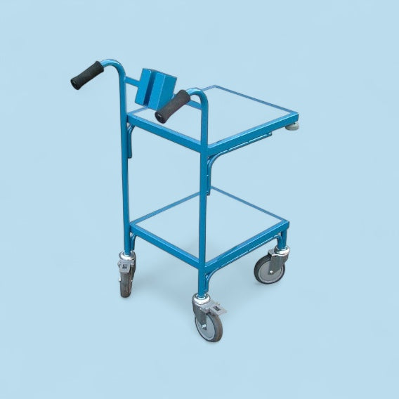 2 flat shelf trolley