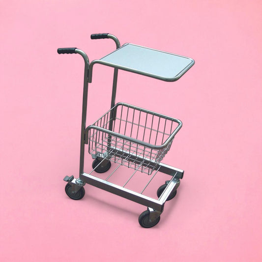 Book shelf and basket trolley