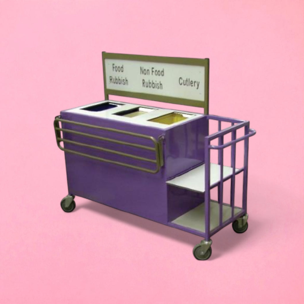 Steel frame clearing trolley