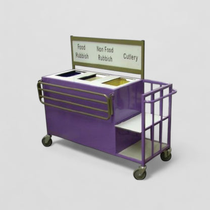 Steel frame clearing trolley