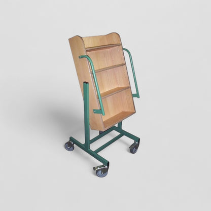 Single sided library book trolley